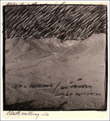 Time Exposure/Light Erosion, Death Valley, CA

1983 (Drawing + Photograph)